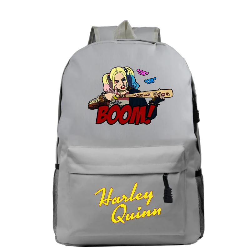 Suicide Squad Harley Quinn Daily Girls Boys School Backpack Kids Gift Book Bag 