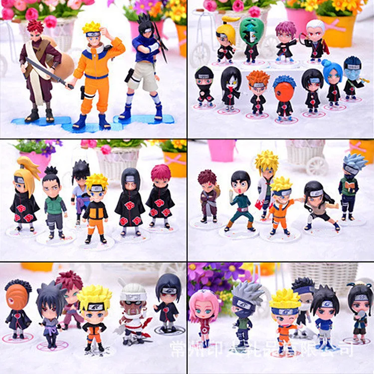 Ботинки в стиле аниме «Naruto фигурка игрушки Забуза Хаку Какаси из аниме «Как у героя мультфильма Саскэ Наруто Сакура коллекция моделей pvc
