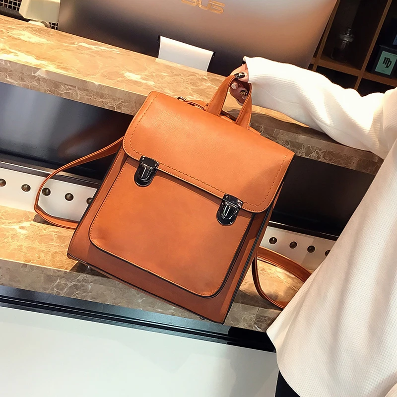 Vadim Women Backpack PU Leather Female Backpacks School Bag for Teenagers Girl New Fashion Ladies Backpack Travel Bags Sac a Dos