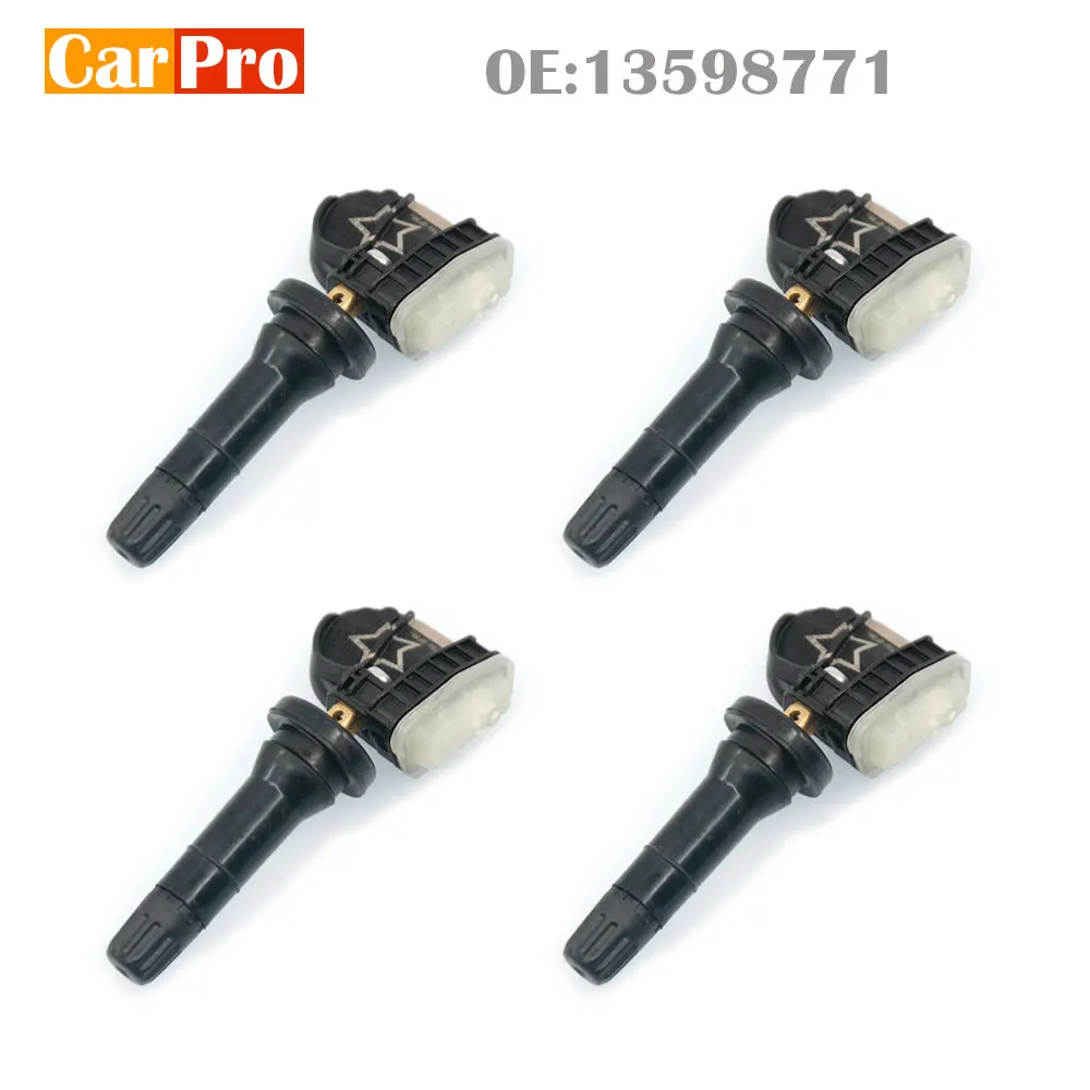 4 Pieces Tire Pressure Sensors 13598771 13598772 for Buick for Cadillac