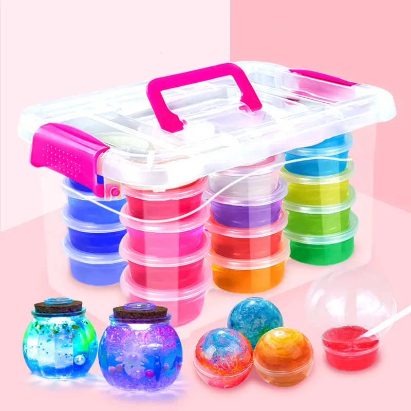 

Crystal mud children's non-toxic snot rubber clay safety color mud transparent material girl toy Ever-changing crystal ball