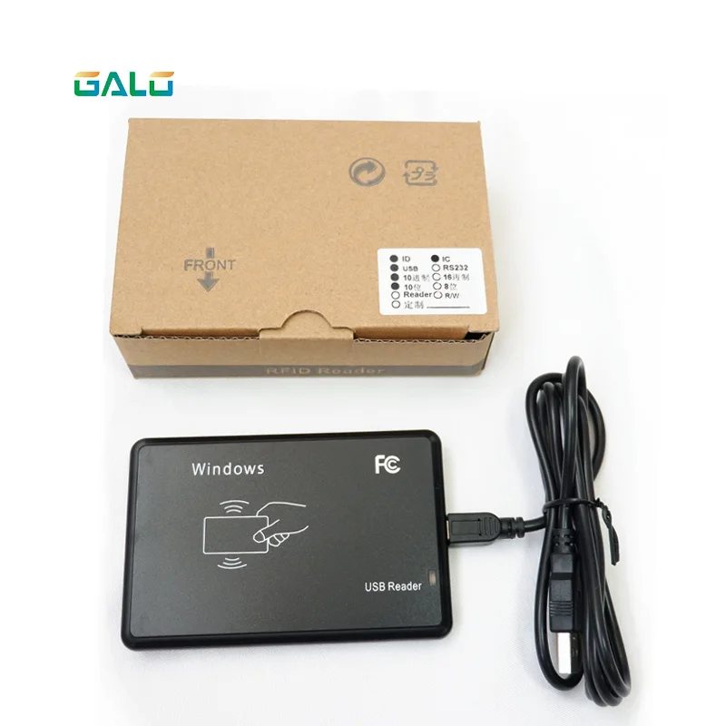 Universal Double frequency RFID card reader ID IC 125Khz 13.56Mhz USB Reader auto recognition for Android Win Linux