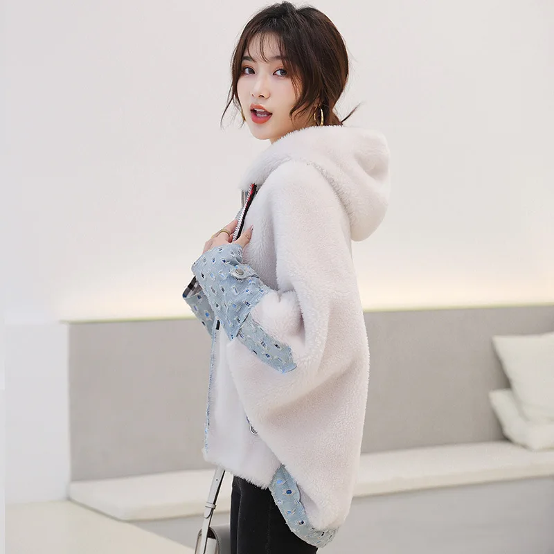 Sheep Shearing Jacket Real Fur Coat Women Clothes Korean Wool Jackets Warm Suede Lining Fur Coat JC9699 YY1734