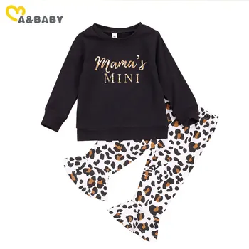 

Ma&Baby 1-6Y Leopard Kid Girls Clothing Autumn Toddler Infant Girls Long Sleeve sweatshirts pants MAMA'S Mini Children Outfits
