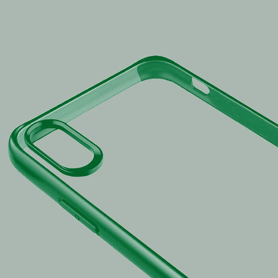 Xiaomi чехол для iPhone X XR XS Max 8 7 Plus прозрачный из ТПУ и ПК оболочка Сумка Противоударная красочная рамка задняя крышка