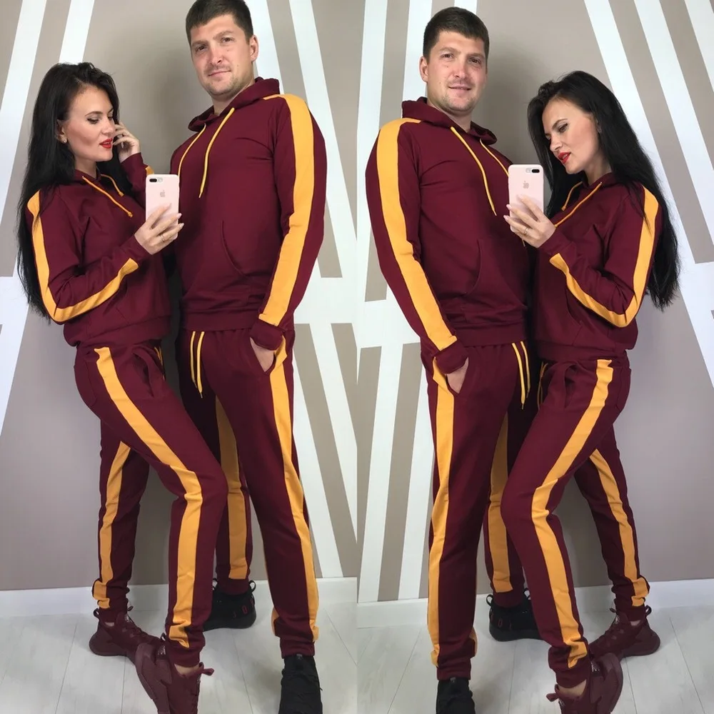 ZOGAA женские и мужские спортивные костюмы, толстовки+ спортивные штаны, 2 предмета, спортивный костюм, Большой размер, пара спортивных костюмов, повседневные Костюмы