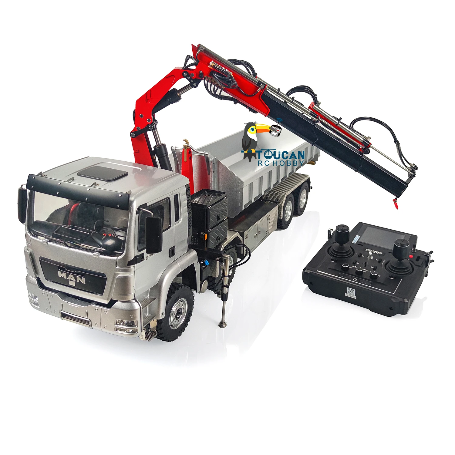 1/14 Metal LESU Hydraulic RC Roll on Crane Tipper Truck Remote Control