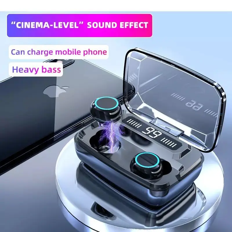 Беспроводные наушники светодиодный дисплей M11 TWS Bluetooth 5 0 в ухо шумоподавление HiFi