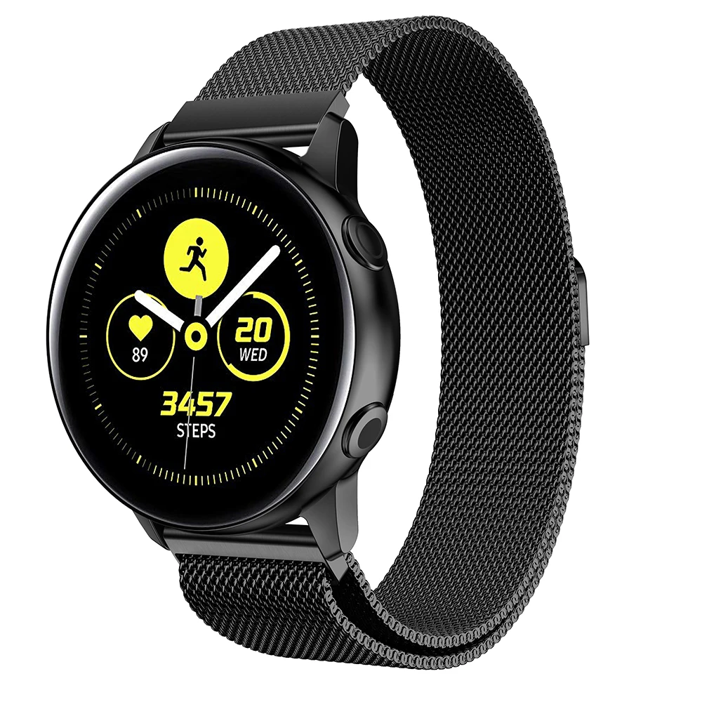 Миланский ремешок для samsung Galaxy watch Active 2 46 мм/42 мм gear S3 Frontier band 22 мм браслет из нержавеющей стали Active2 40 мм 44 мм