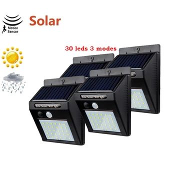 

2/4PCS 30 LED Solar Lights Outdoor PIR Motion Infrared Sensor Energy Saving Separable Waterproof Garden Lamp Yard Wall Path Ligh