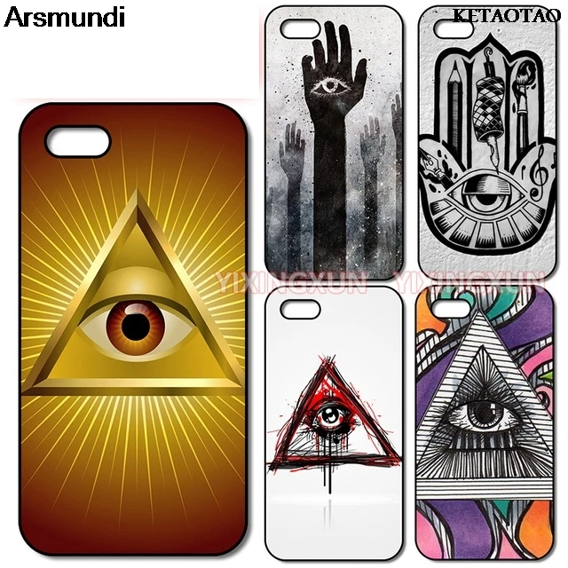 KETAOTAO Illuminati Logo Print Fitted Phone Cases for iPhone 4S 5C 5S 6S 7 8 SE Plus X Samsung Case Soft TPU Rubber Silicone |
