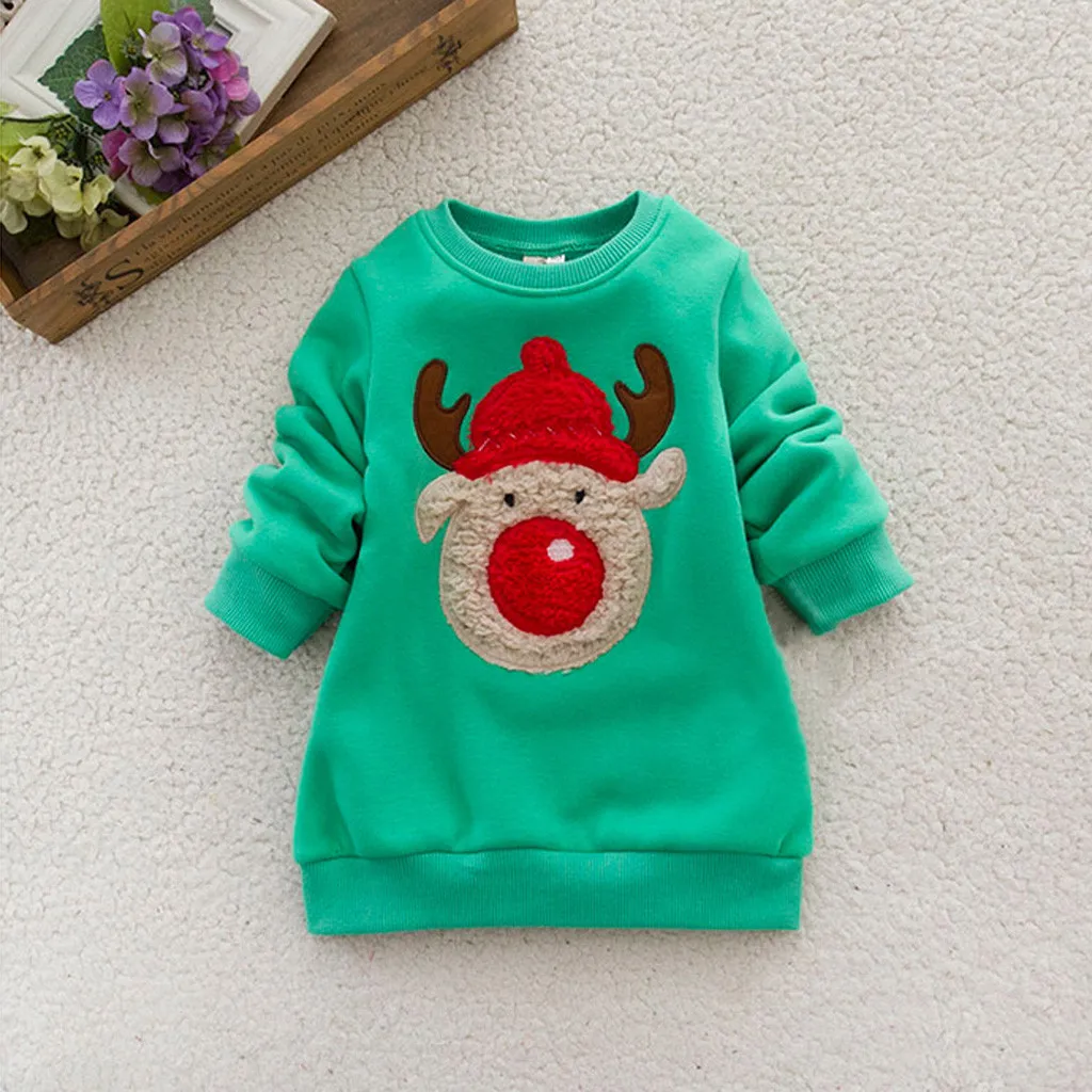 ARLONEET/детский вязаный свитер с длинными рукавами и рождественским рисунком для мальчиков и девочек; топы; детская верхняя одежда с рождественским оленем; блузка; CO08