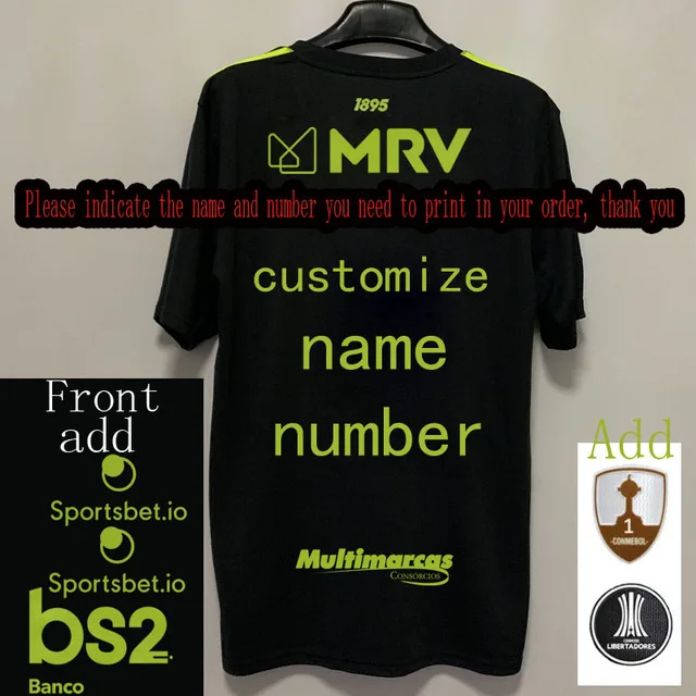 Новинка, майка для Фламенго, майки для дома mengo Camisa 3 2, высокое качество, на заказ, Фламенго, рдж, клуб, Габриэль, 24 ноября, Ривер Плейт - Цвет: Camisa 3