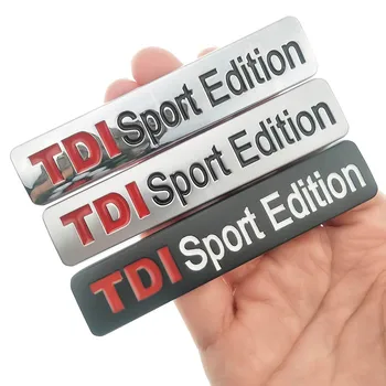 

Metal Red TDI Sport Edition Logo Turbo Car Letter Sticker Emblem Chrome Badge Decals for VW POLO GOLF CC TT JETTA GTI TOUAREG