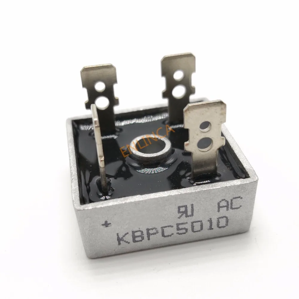2PCS/LOT KBPC5010 50A 1000V Diode Bridge Rectifier For diode bridge rectifier rectifier diodes electrical rectifier diodes electrical diodes