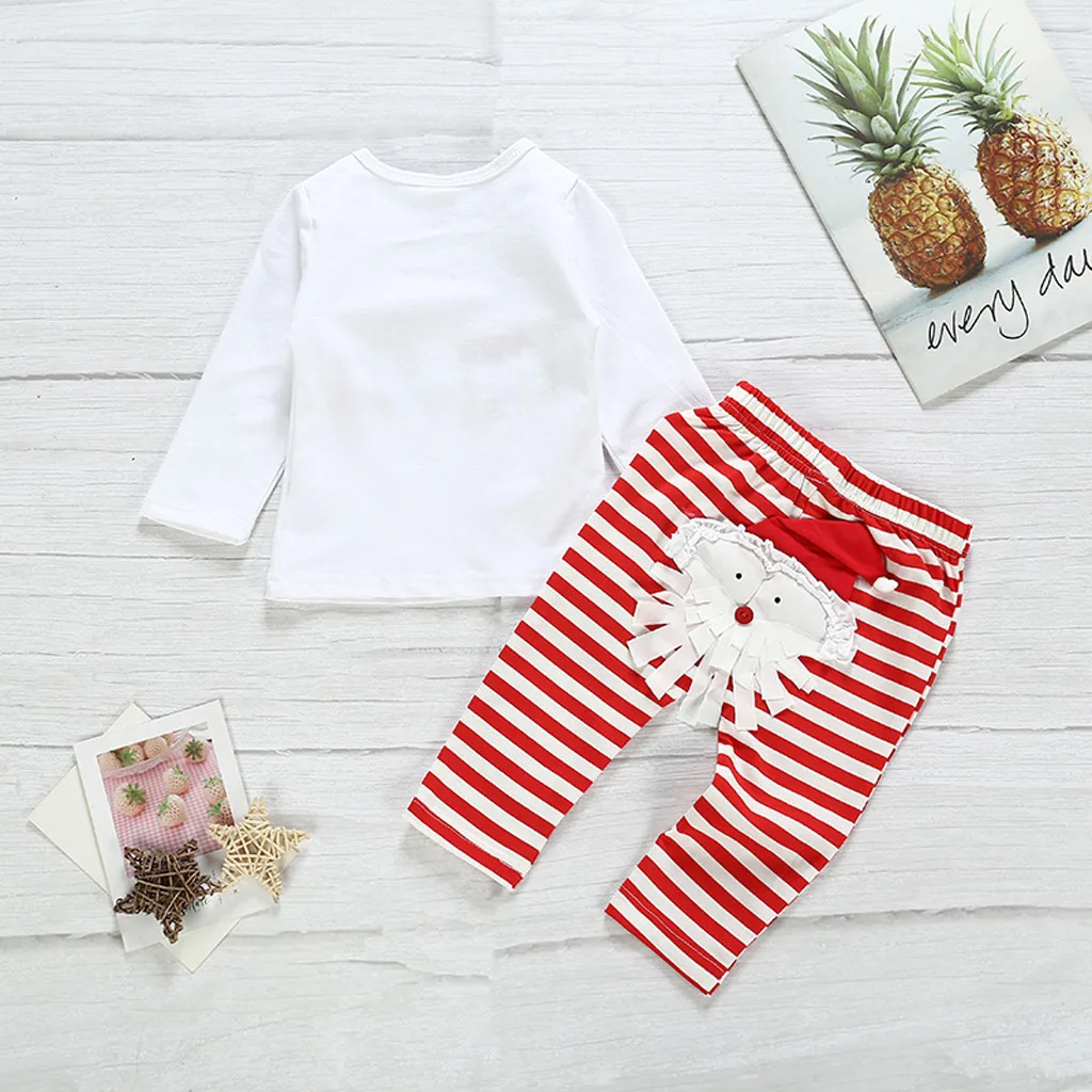 Новое рождественское платье для младенцев комплект одежды новорожденных с