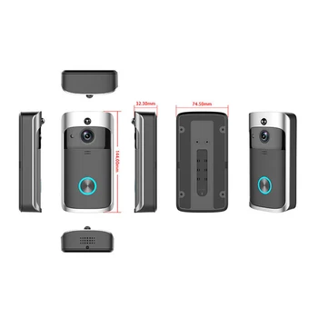 

Wireless WiFi Video Doorbell Smart Phone Door Ring Intercom Home Security Camera Bell LFX-ING