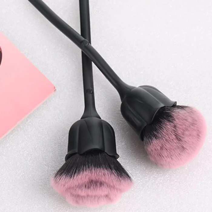 Single Makeup Brush Premium Synthetic Foundation Powder Concealers Brush Silky Rose Flower Shaped Makeup Brushes@ME88