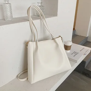 

PU simple style fashion unisex backpack casual handbag solid color multi-function shoulder bag Large capacity shopper bag