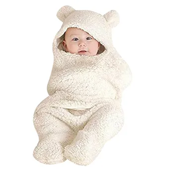 

Newborn Baby Cute Cashmere Blends Receiving White Sleeping Blanket Boy Girl Wrap Swaddle Infant Soft Plush swaddling 8.8