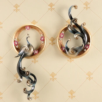 

Gold Phoenix Mural Decor Livingroom Luxury 3D Animal Wall Sticker Wall Hanging Resin Classical Retro Europe Decoration Art Home