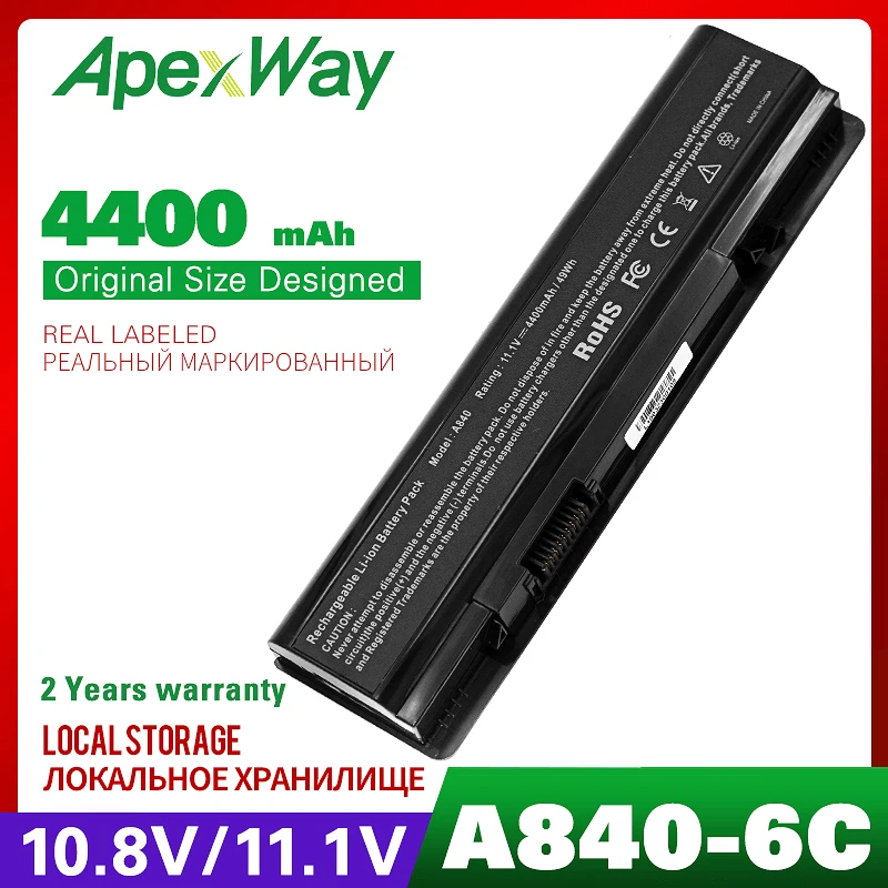 Аккумулятор для ноутбука dell Vostro 4400 1014 A840 A860 1015-312 0818-451 F286H F287F F287H G069H R988H 10673 мАч |