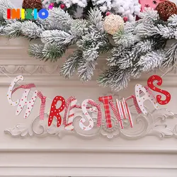 2020 Рождественская елка украшение Деревянный орнамент подвеска со шнурком вечерние дом английский Laqie Рождество маленькое подвесное