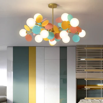 

Modern Colorful Nordic LED Light Ceiling Chandelier Chandeliers Lamp Decor Living room Chandelier Lighting Hanging lamp XRFB