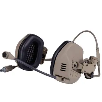 

Tactical Headset Military Helmet Headphone with Helmet Rail Adapter Peltor Set for Fast Helmet Outdoor Shooting Comtac Headset