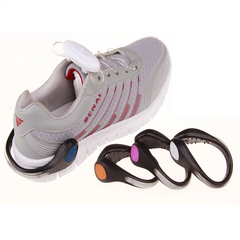 1 Pcs Useful Outdoor Tool LED Luminous Shoe Clip Light Night Safety Warning LED Bright Flash Light for Running Cycling
