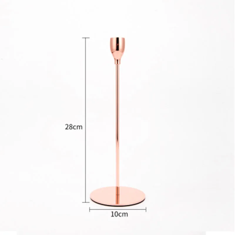 Height 28cm B Золотые высокие подсвечники металлические современные свадебные центральные центрос де меса подсвечник стенд украшение LLC071 - Цвет: Height 28cm B