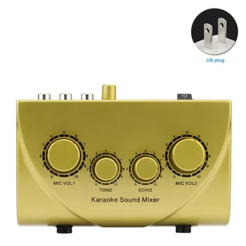 

Microphone Professional Console Mixer Sound Mixer Portable Mini Compact Audio System Devices Digital Audio Sound 2 Plugs