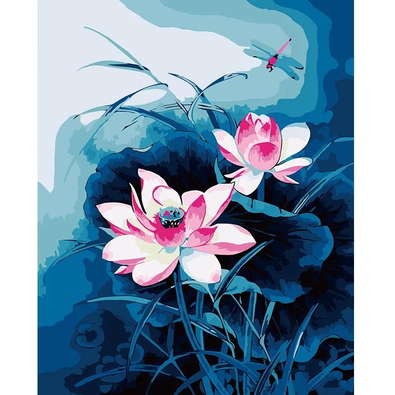 

Digital Acrylic DIY Hand Painted Canvas Oil Paintings Flowers Pictures By Numbers Wall Art Canvas Painting Unique Gift
