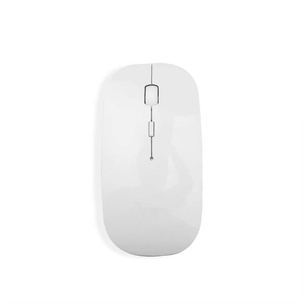 Kebidumei 2,4 ГГц USB оптическая беспроводная мышь Супер тонкая игровая мышь с приемником Мини для Macbook ПК ноутбука компьютера - Цвет: White