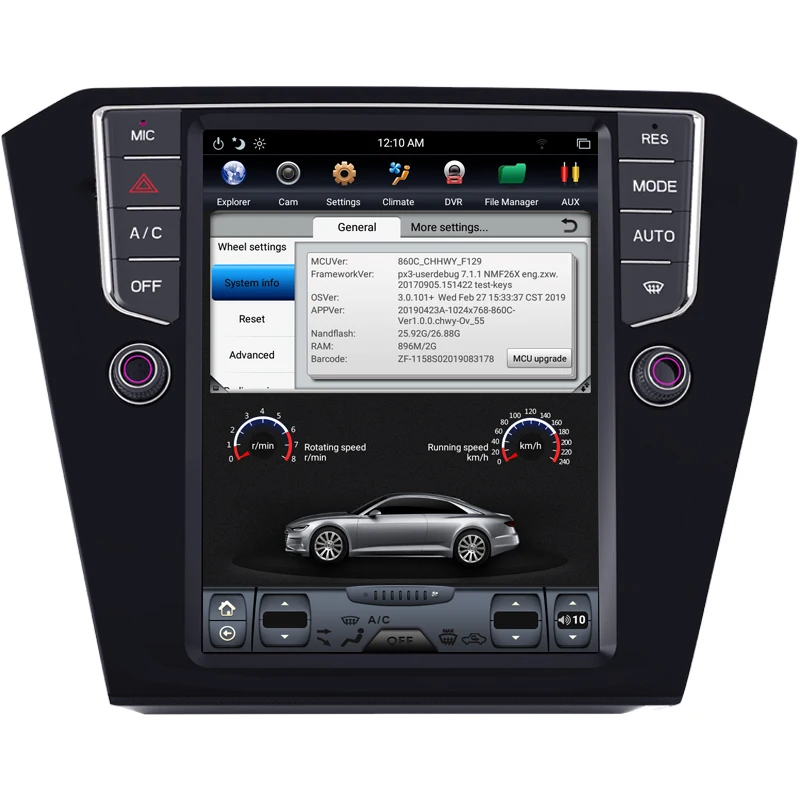 Flash Deal NAVITOPIA 10.4inch Vertical Screen Tesla Android 7.1 Car GPS Navigation for VW Magotan 2017 Car DVD Multimedia Player 5