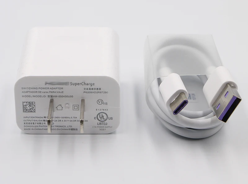 Супер зарядное устройство для HUAWEI, 5 В, адаптер, 5А, usb type-C кабель, быстрая зарядка для mate 9 10 p20 Pro p10 plus honor 10