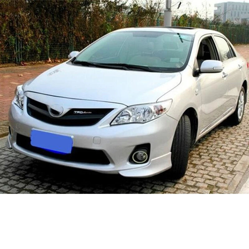 For 2 pieces/sets Car Front Bumper Splitter Lips Toyota Corolla 2011 12 13 Front Bumper Diffuser Protector Lip Body kit spoiler
