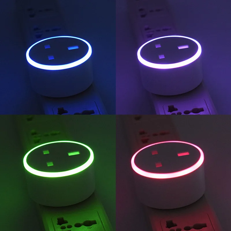 RGB ЕС светильник wifi умная розетка умная жизнь приложение беспроводная wifi розетка с Google Home amazon Alexa Голосовое управление