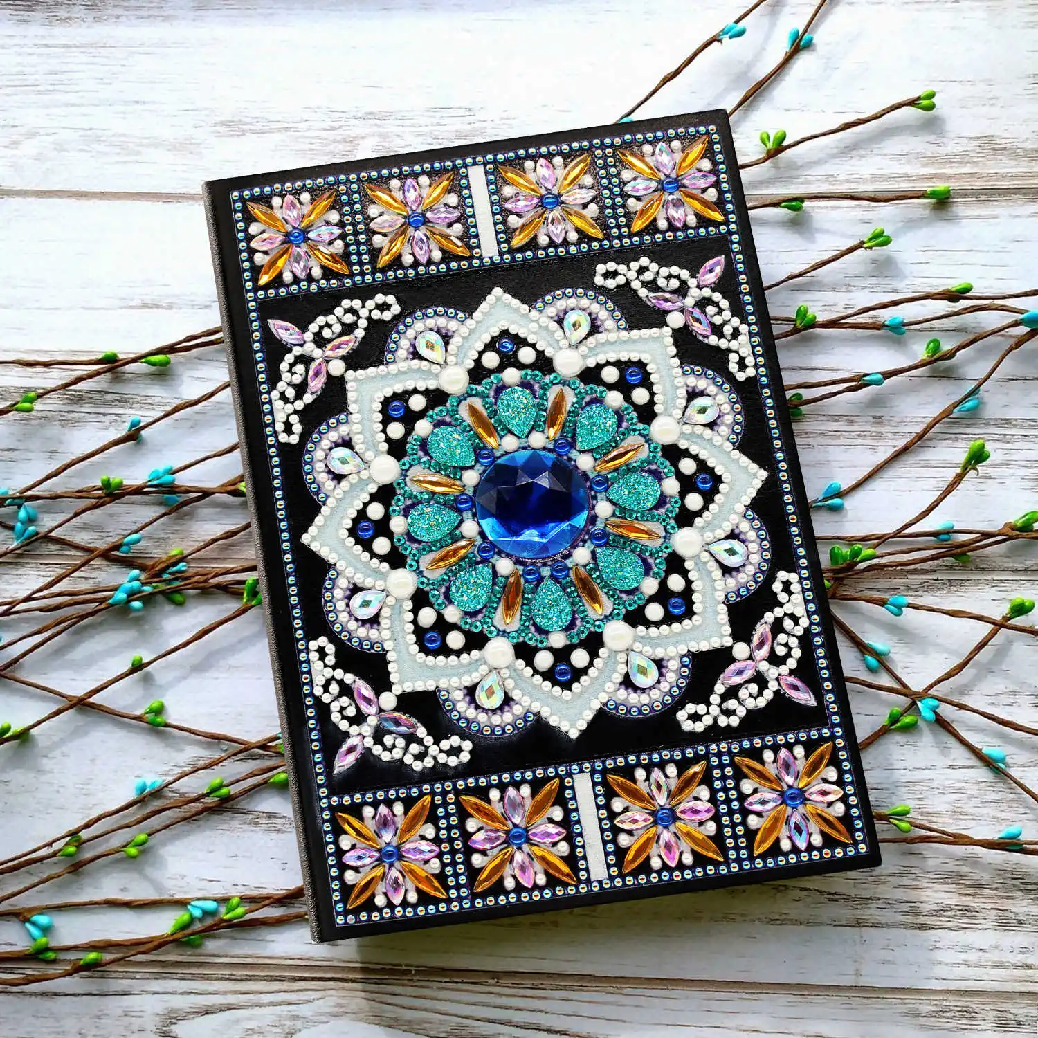 AZQSD Алмазная вышивка картина цветок А5 дневник тетрадь особой формы дрель подарок на день рождения DIY Новинка