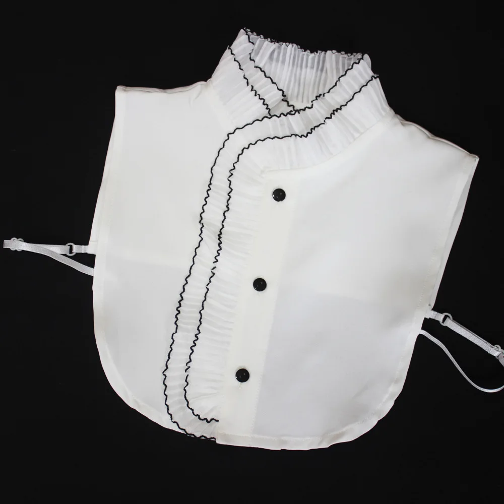 

Korean Style Fake Collar for Women Shirt False Collar Tie Vintage White Blouse Tops Detachable Collar Necklace Accessories
