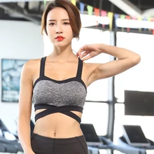 Женский топ Academy, черный, крест-накрест, спортивный бюстгальтер для йоги, спортивный Топ для женщин, компрессионная одежда для фитнеса, спортивный женский бюстгальтер