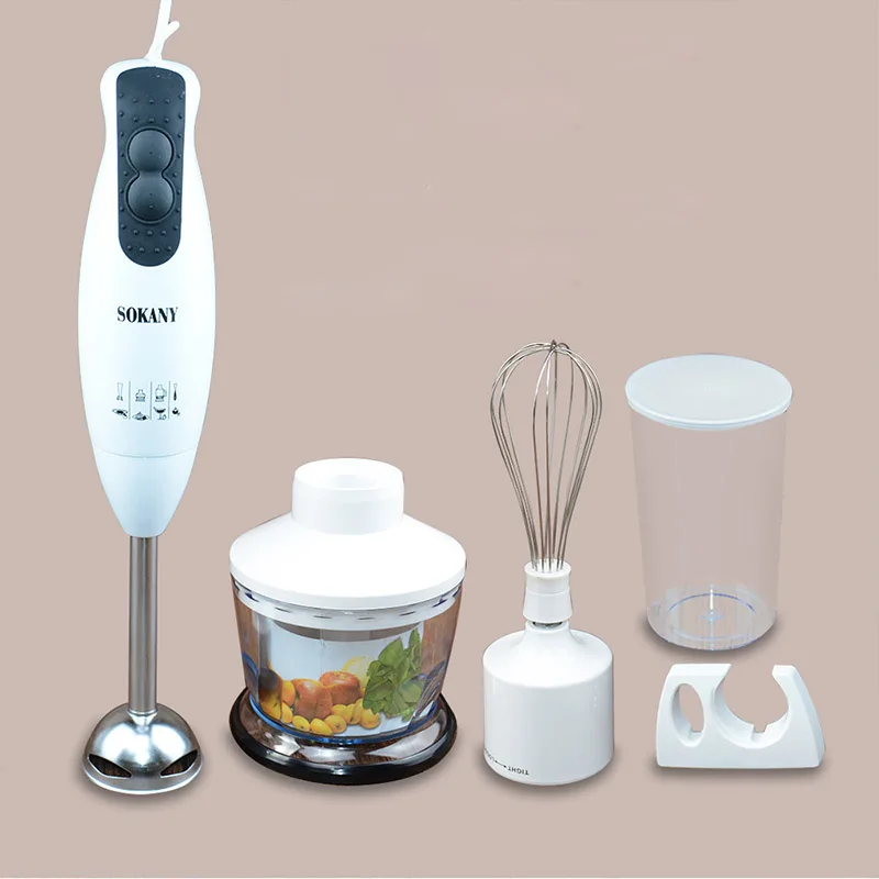 

4-in-1 Multi-function Hand Blender Cooking Stick Baby Food Supplement Machine Electric Kitchen Mixer Portable Small Juicers 220V