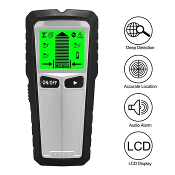 3 In 1 Wood Studs Finder Metal Detector AC Voltage Live Wire Detect Wall Scanner Electric Box Multi-functional LCD display