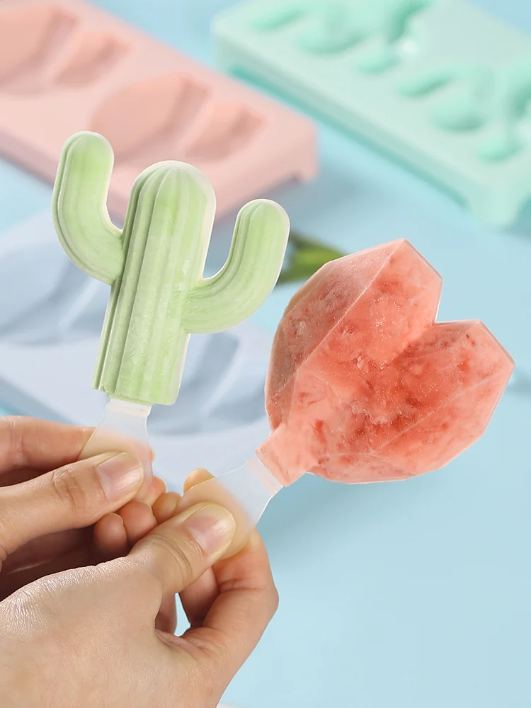 

Summer DIY Frozen Ice Cream Pop Mold Popsicle Maker Lolly Mould Tray Pan Kitchen Tools Popsicle Mold Silicone Mold