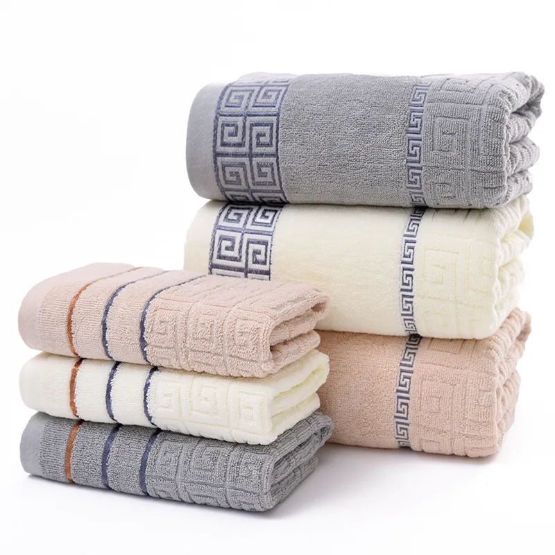 Wholesale creative new adult cotton towel home soft absorbent jacquard bath towel gift cover custom logo