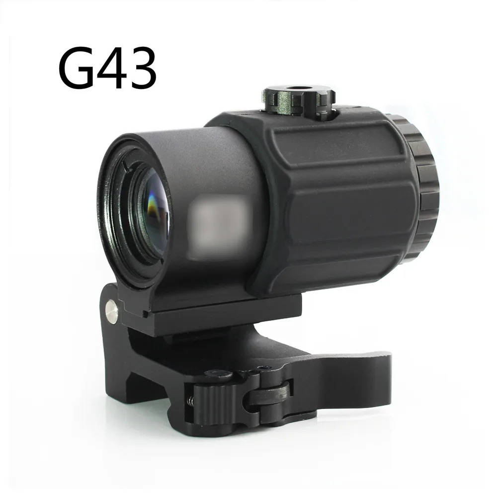 Magorui Tactical G43 3x Magnifier Scope Sight with Switch to Side STS QD Mount Fit for 20mm rail Rifle Gun Tactical Hunting