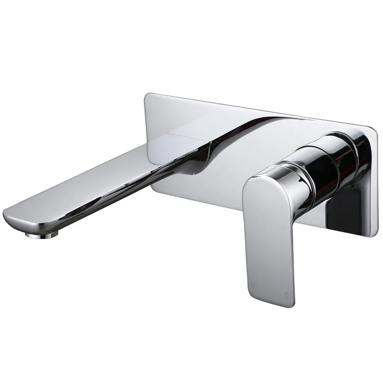 

Production of all-copper chrome-plated cold and hot mixed fixed concealed washbasin faucet