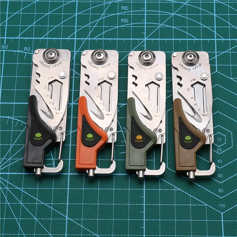 US $22.39 Sanrenmu 6050 Multi Functional Tool Pocket Edc Folding Camping Knife Screwdriver Belt Cutting Led Bottle Opener Glass Breaker