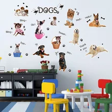 Стиль съемный экологически чистые наклейки на стену с мотивами из мультфильмов собаки Приключения дети Гостиная наклейки DLX1003
