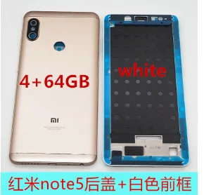 Запасные части для Xiaomi Redmi Note 5, передняя панель с ЖК-рамкой+ задняя крышка для Xiaomi Redmi Note 5 - Цвет: Розовый